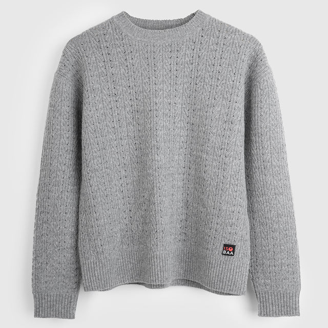 Femme Pull col rond en mérinos Clover (Heather)
