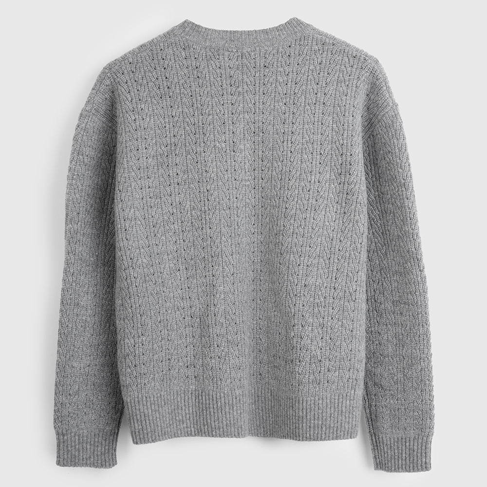 Femme Pull col rond en mérinos Clover (Heather)