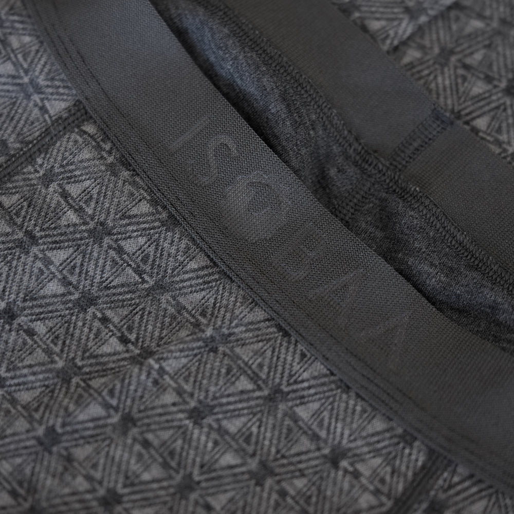 Womens Merino Blend 250 Geometric Jacquard Tights (Smoke/Charcoal)