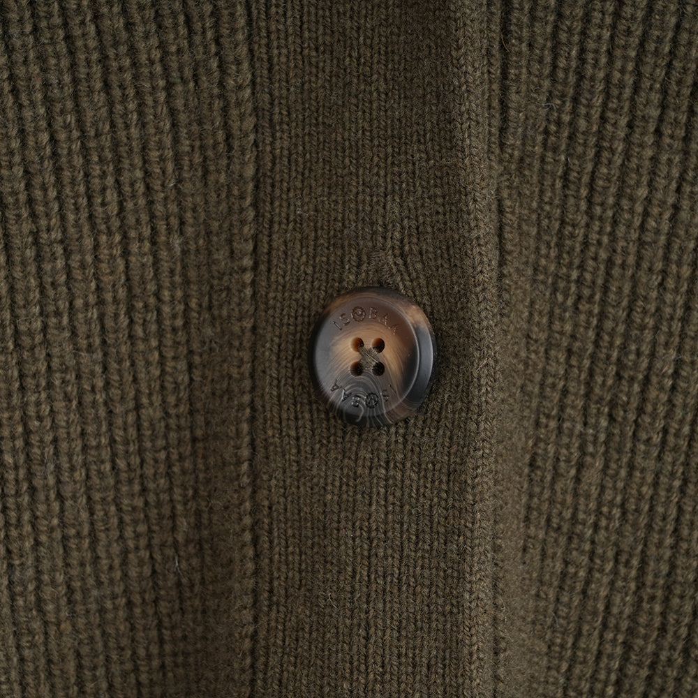 Femme Cardigan en mérinos Herdwick (Dark Olive)