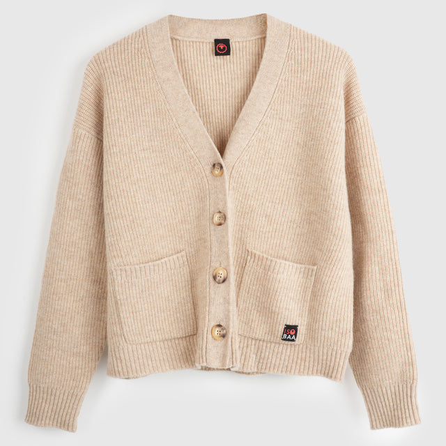 Womens Herdwick Merino Cardigan (Oatmeal)
