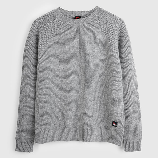 Femme Pull col rond en mérinos Herdwick (Heather)