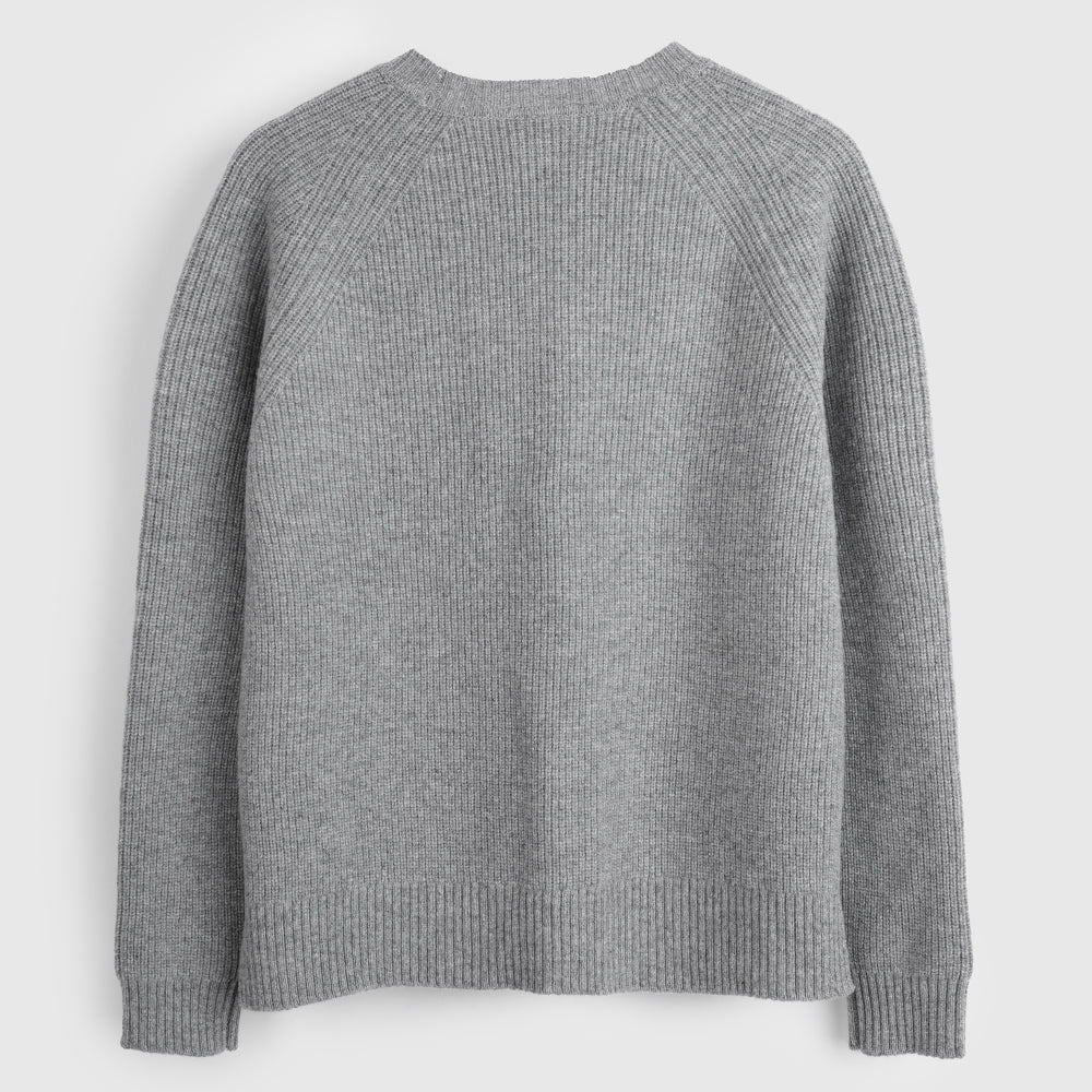 Femme Pull col rond en mérinos Herdwick (Heather)