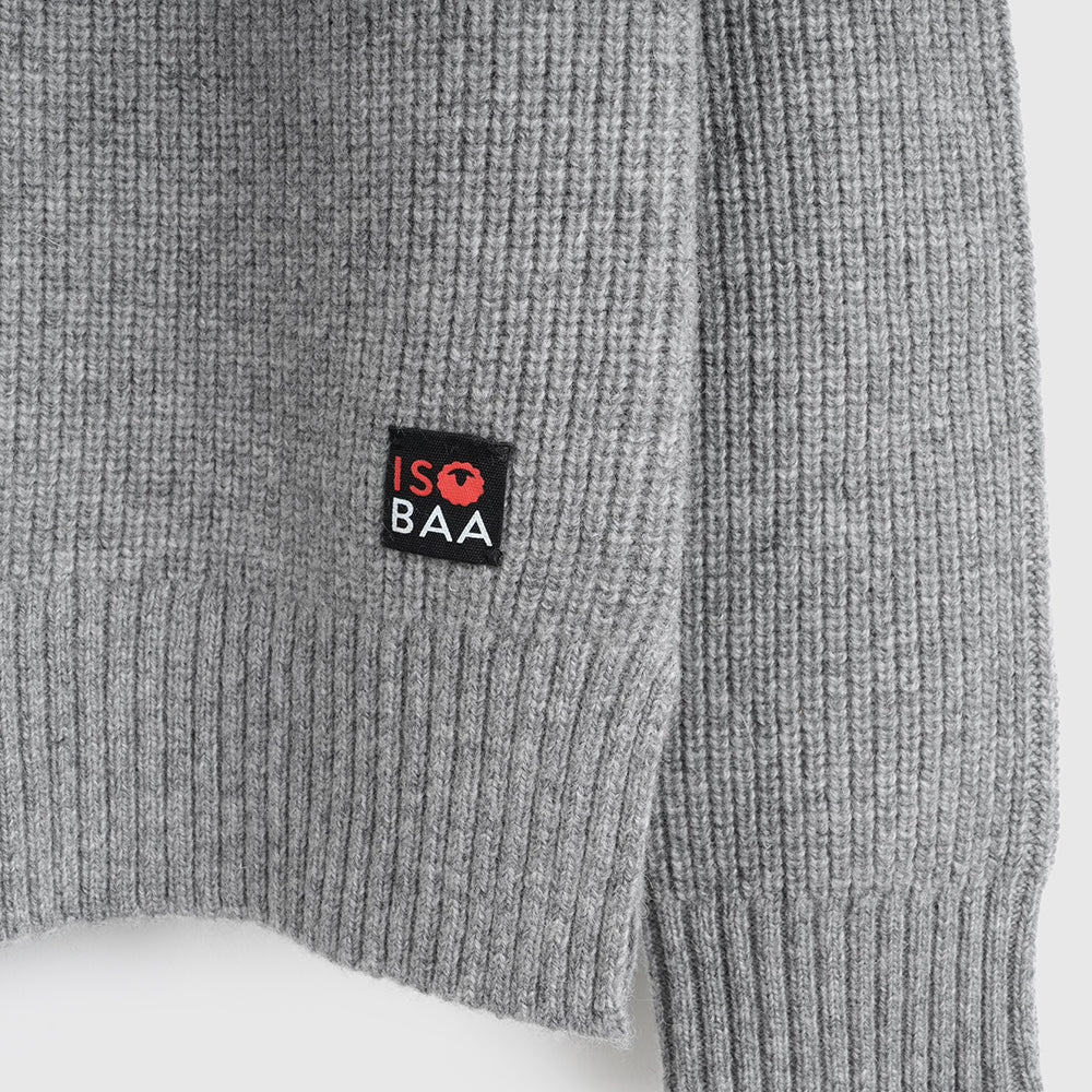 Femme Pull col rond en mérinos Herdwick (Heather)