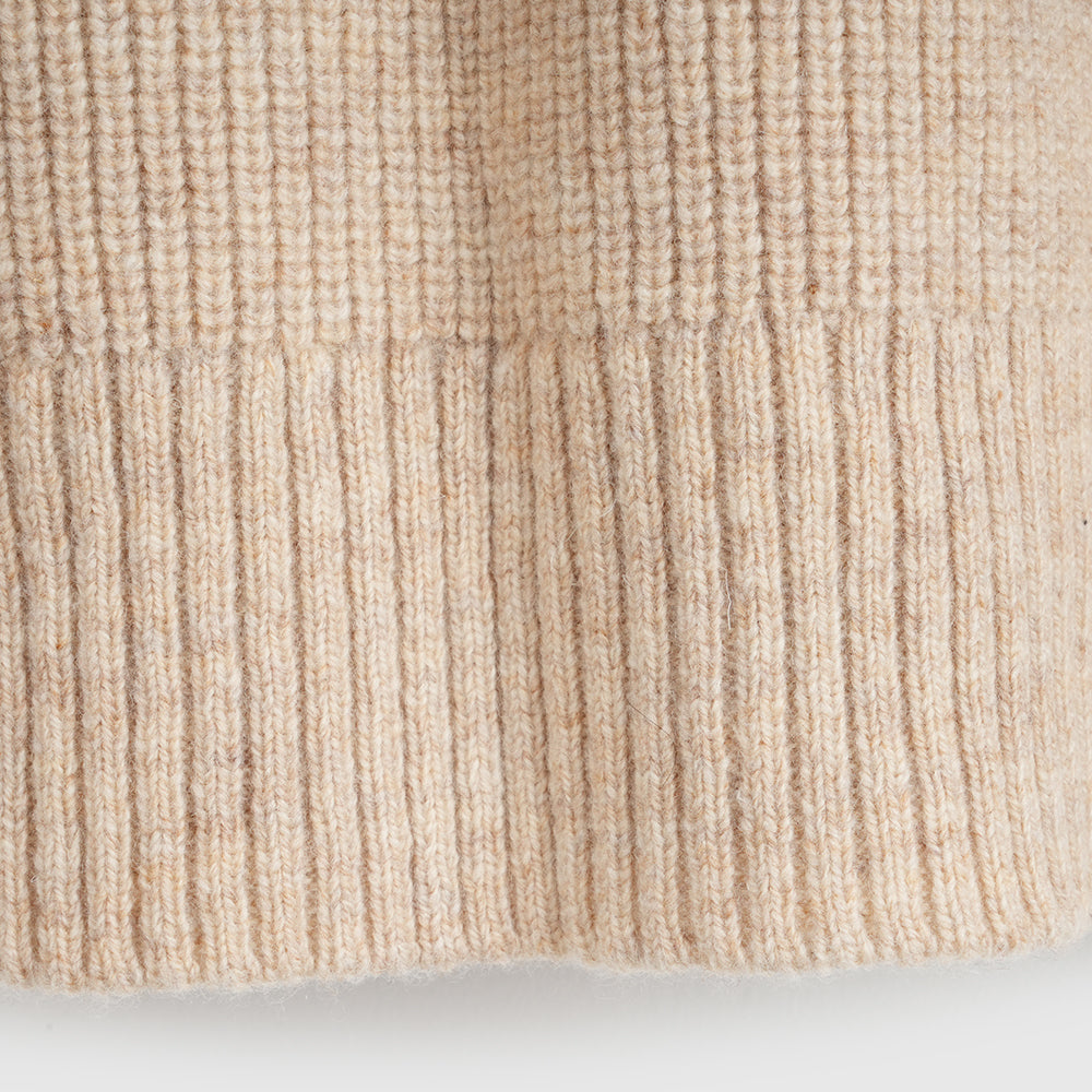 Femme Pull col rond en mérinos Herdwick (Oatmeal)