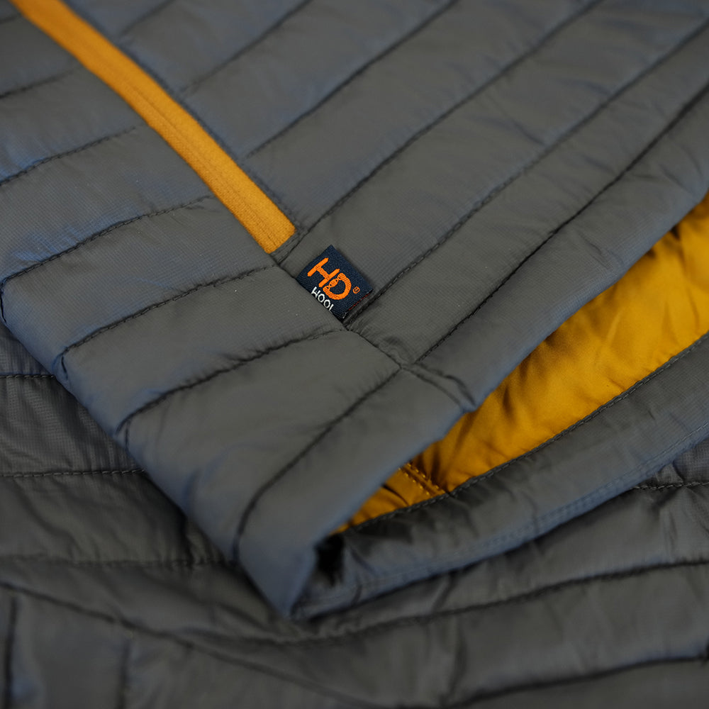Isobaa Womens Merino Wool Insulated Jacket (Smoke/Mustard)