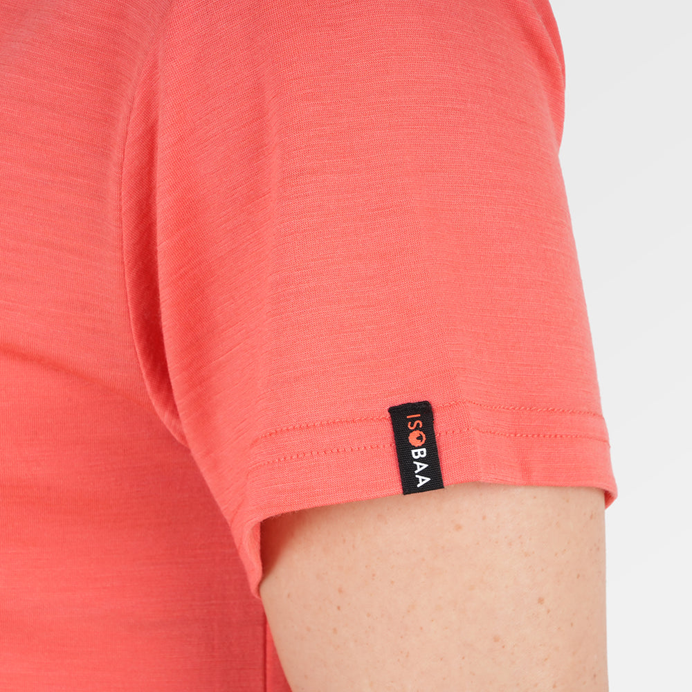 Womens Merino 150 Camping Relaxed Tee (Coral/Wine)