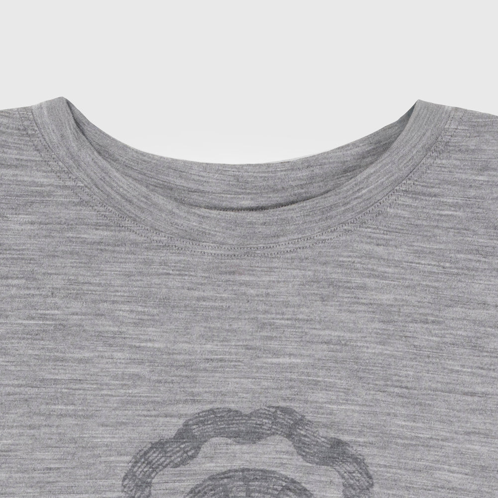 Womens Merino 150 Emblem Relaxed Tee (Charcoal/Smoke)