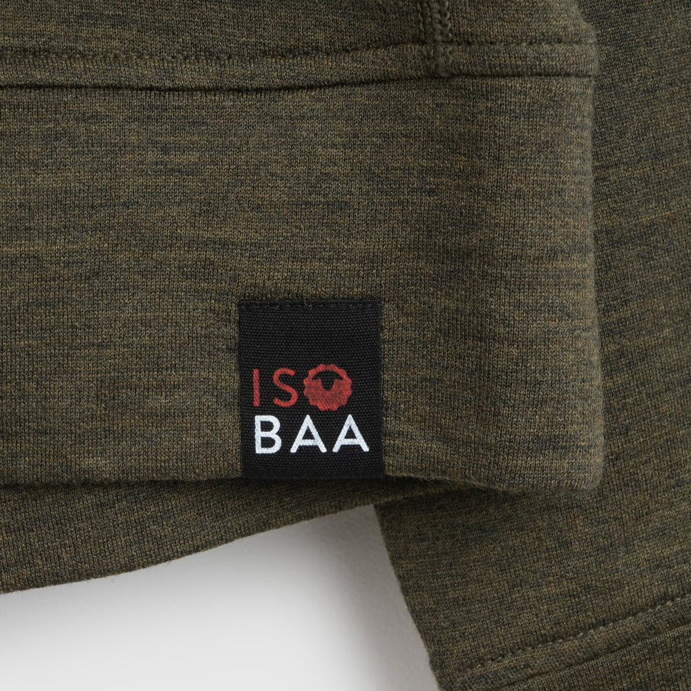 Womens Merino 260 Lounge Sweatshirt (Dark Olive)