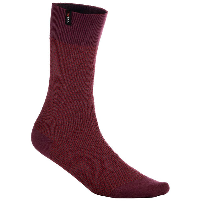 Isobaa | Merino Blend Moss Stitch Socks (Wine/Red) | Isobaa's Merino blend moss-stitch socks are a must-have addition to your sock drawer with their cosy texture and natural Merino wool benefits.