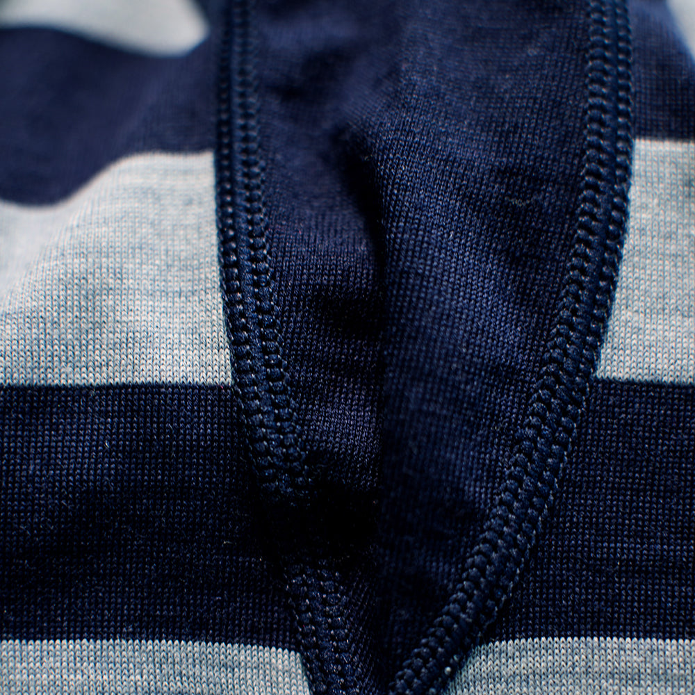 Isobaa | Kids Merino Blend 200 Long Sleeve Crew (Stripey Navy/Sky) | Your child's new favorite top: warm, breathable, and always comfortable thanks to Isobaa's Merino Wool blend.