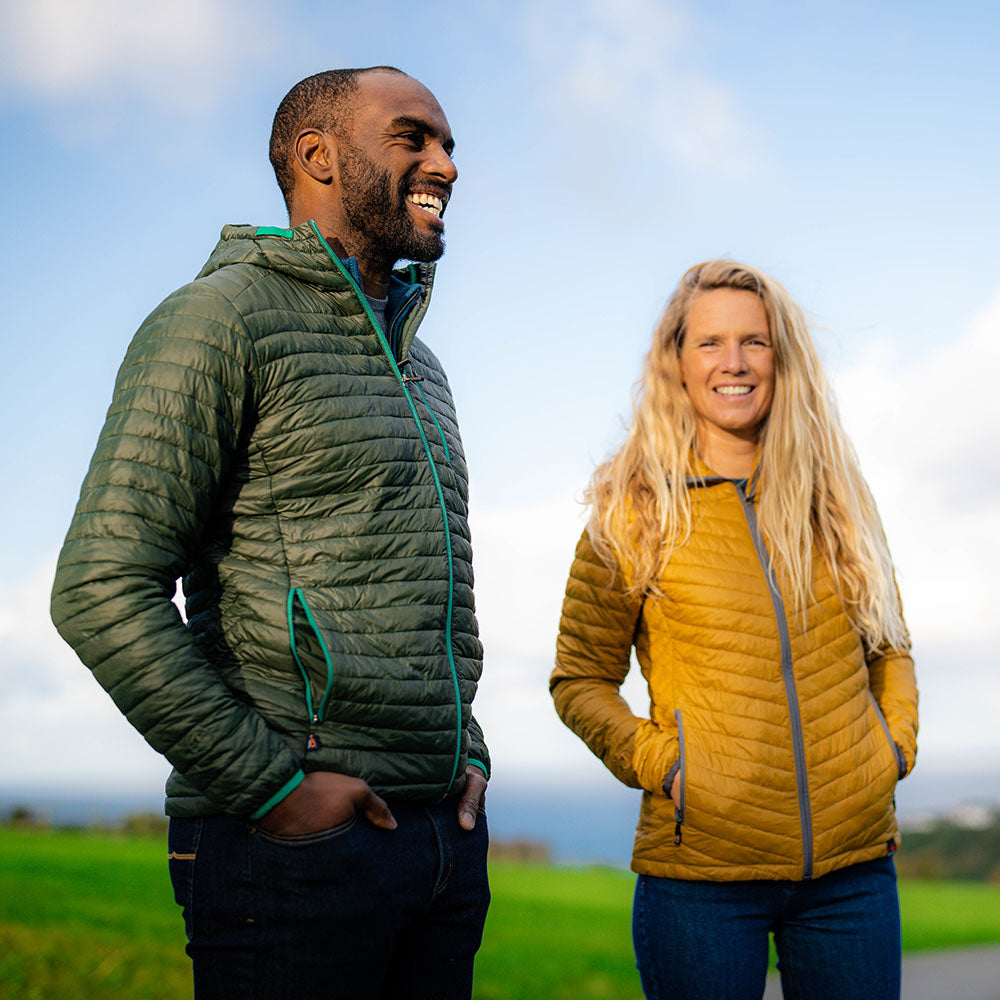 Isobaa | Mens Merino Wool Insulated Jacket (Forest/Green) | Innovative and sustainable design with our Merino jacket. | Model: Michael