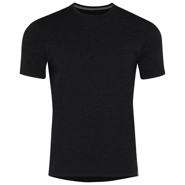 Isobaa | Mens Merino Blend 160 PJ T-Shirt (Black Melange) | Our superfine Merino blend T-shirt.