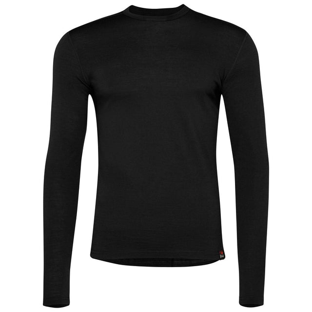 Isobaa | Mens Merino 180 Long Sleeve Crew (Black) | Get outdoors with the ultimate Merino wool long-sleeve top.