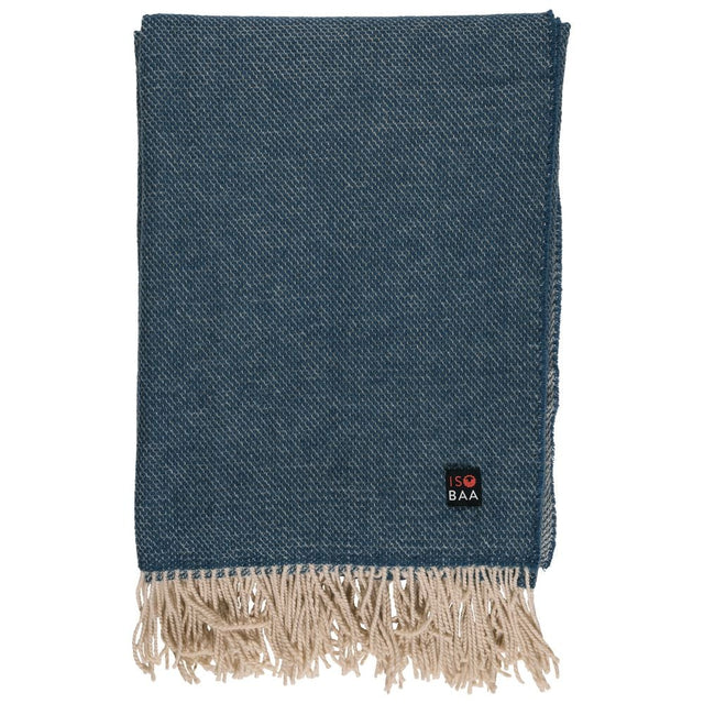 Isobaa | Merino Honeycomb Throw (Petrol) | Our Merino Honeycomb throw is made from our super-soft extra-fine Merino wool.