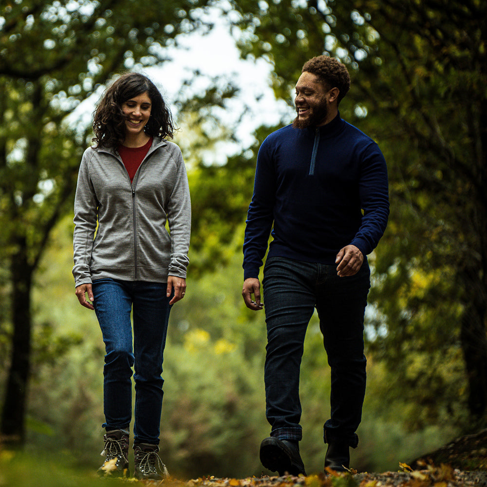 Isobaa | Womens IsoSoft 240 Hoodie (Grey) | For chilly trailheads, post-workout cool-downs, and cosy weekends. | Model: Clémentine