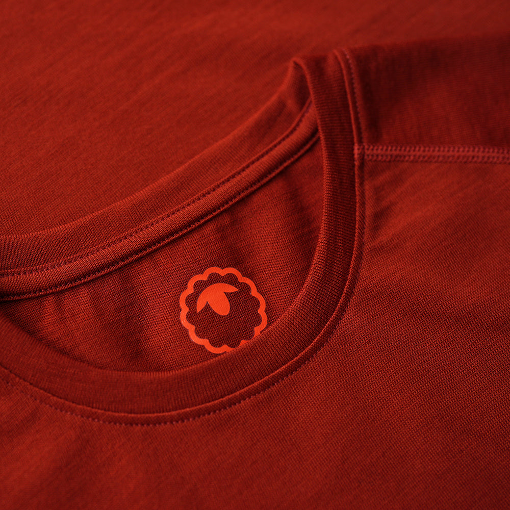 Isobaa | Womens IsoSoft 180 Long Sleeve Crew (Burnt Orange) | The ultimate adventure top.