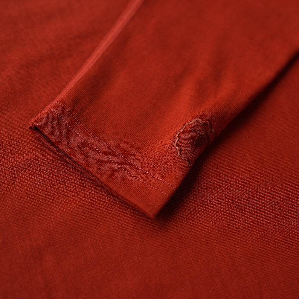 Isobaa | Womens IsoSoft 180 Long Sleeve Crew (Burnt Orange) | The ultimate adventure top.