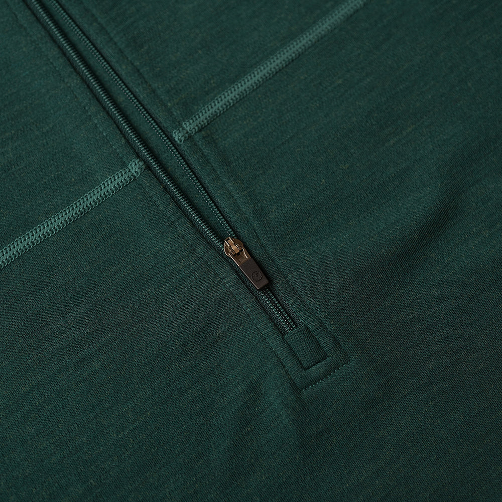Isobaa | Womens IsoSoft 240 Zip Neck (Emerald) | Gear up for the outdoors with Isobaa's ultimate Merino zip top.