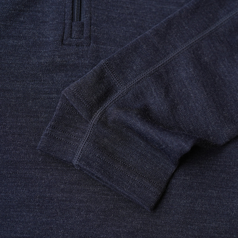Isobaa | Womens IsoSoft 240 Zip Neck (Navy) | Gear up for the outdoors with Isobaa's ultimate Merino zip top.