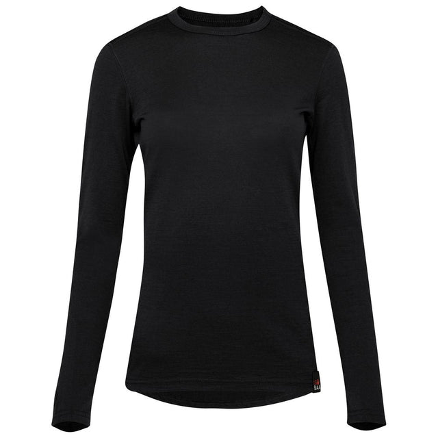 Isobaa | Womens Merino 180 Long Sleeve Crew (Black) | Get outdoors with the ultimate Merino wool long-sleeve top.