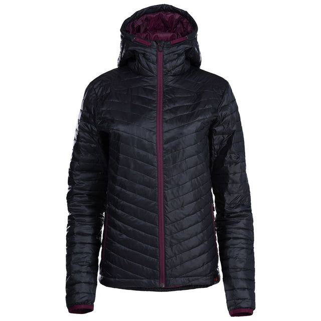 Isobaa | Womens Merino Wool Insulated Jacket (Black/Wine) | Innovative and sustainable design with our Merino jacket.
